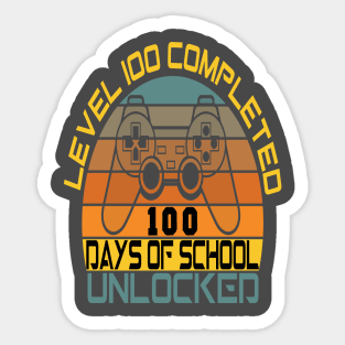 Level 100 completed 100 days of school unlocked Sticker